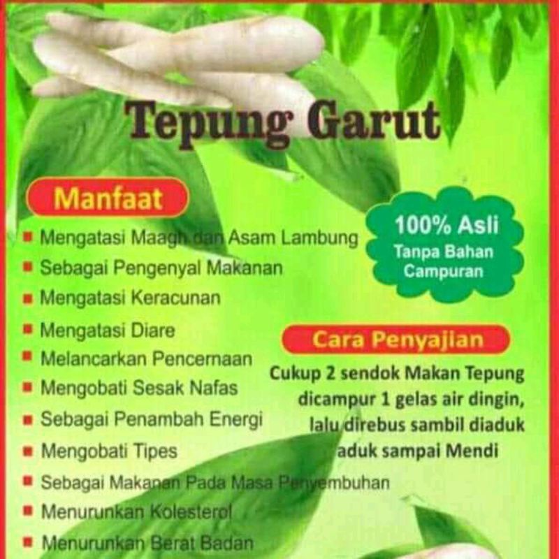 

1 KG TEPUNG GARUT 100% ASLI