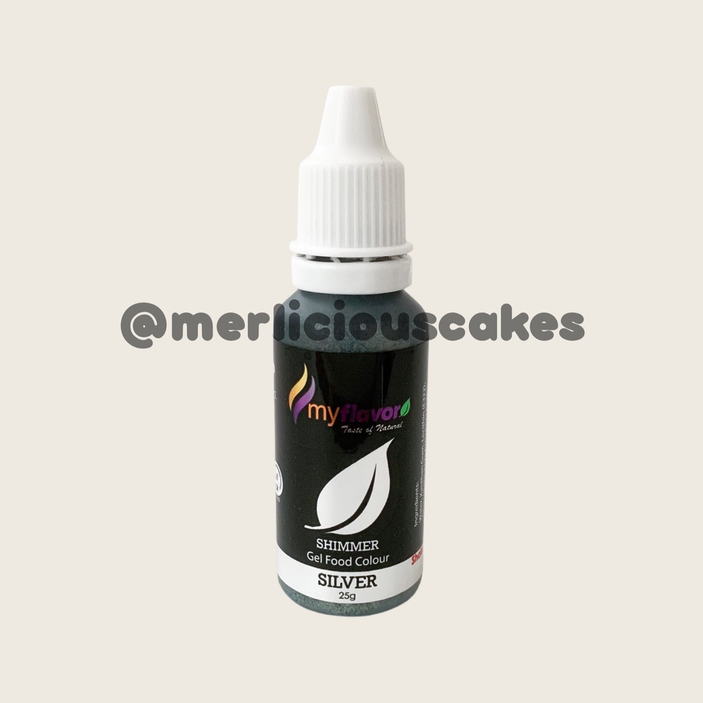 

My Flavor Silver Shimmer for Cake Painting Pewarna Makanan Halal