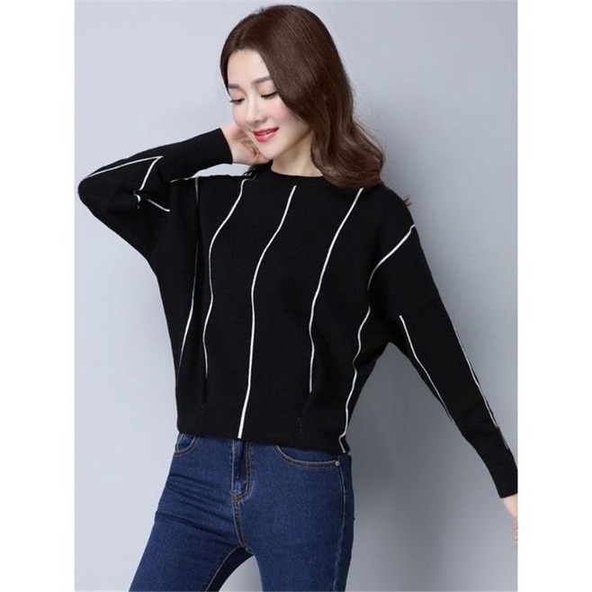 Lasperal Batwing Sweater Strip Produk Terbaru