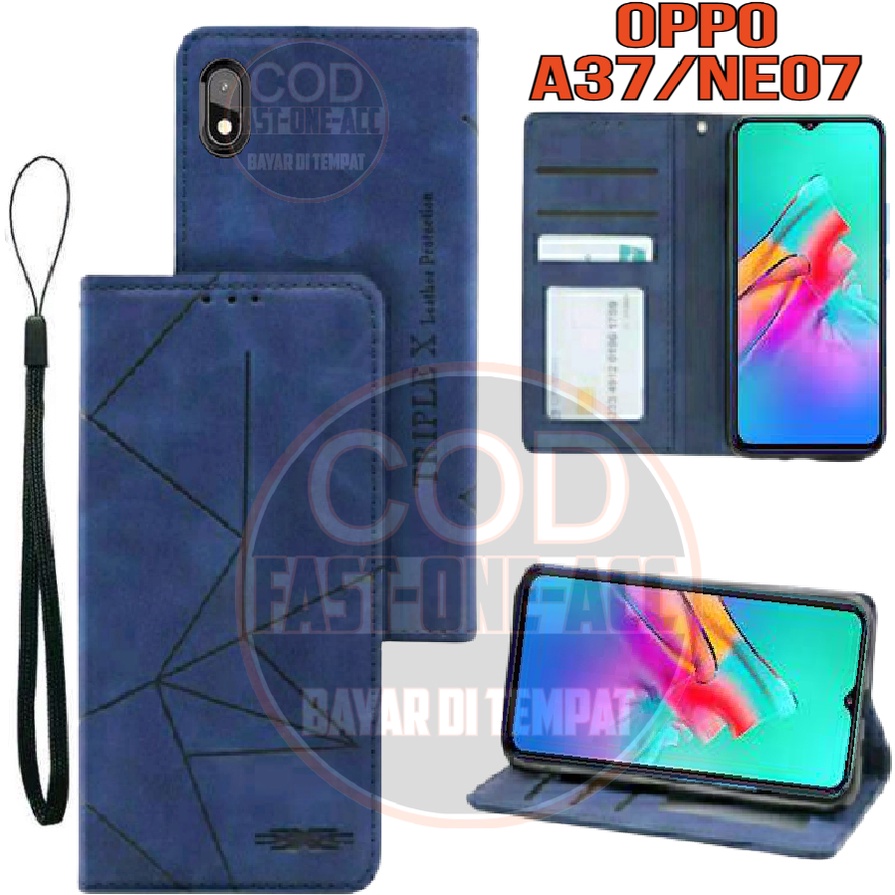 CASE HP OPPO A37 - NEO 9 - CASING DOMPET MOTIF -FLIP COVER-SARUNG HP