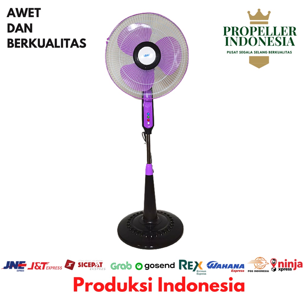 Kipas Angin/ Kipas Angin Berdiri / Kipas Angin 16 Inch Ungu - 1603 Kipas Angin Murah/ Stand Fan/ Kipas Angin Standing