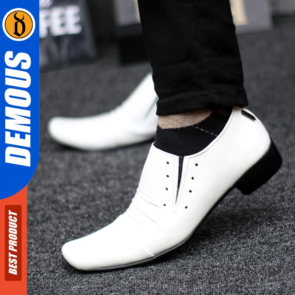 DEMOUS Megan - Sepatu Formal Pantofel Kulit Asli Kerja Pria