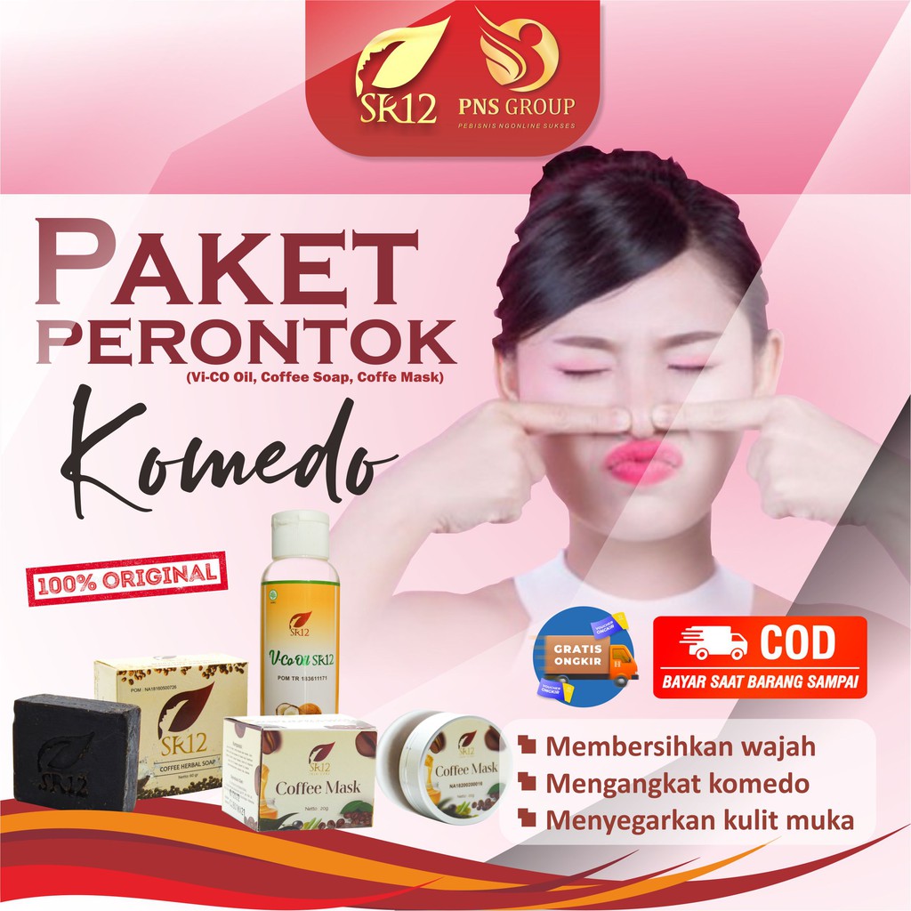 SR12 - Paket Skincare Mengatasi Komedo SR12 | ViCO | Sabun Kopi | Masker Kopi