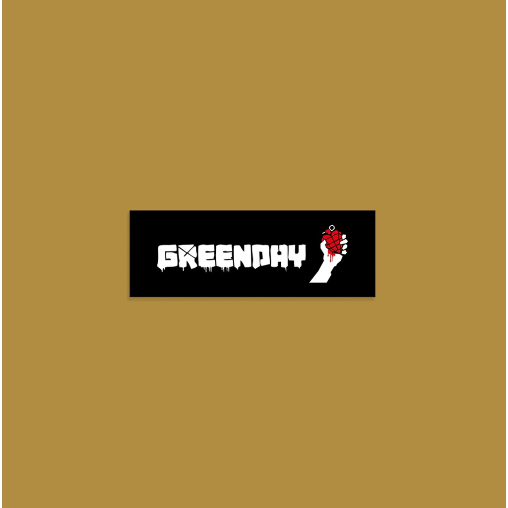 STIKER GRAFTAC - Logo Greenday - STIKER AESTHETIC LAPTOP, AKSESORIS HP, ANTI AIR, MOTIF,HELM.