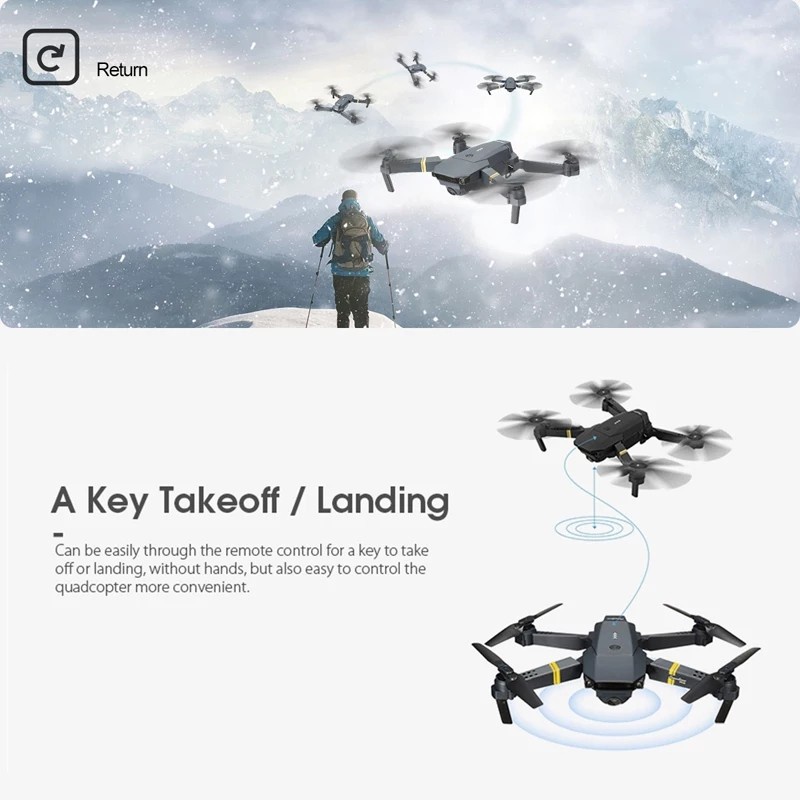 NA - Drone Wifi Kamera 4K Quadcopter Foldable Camera E58