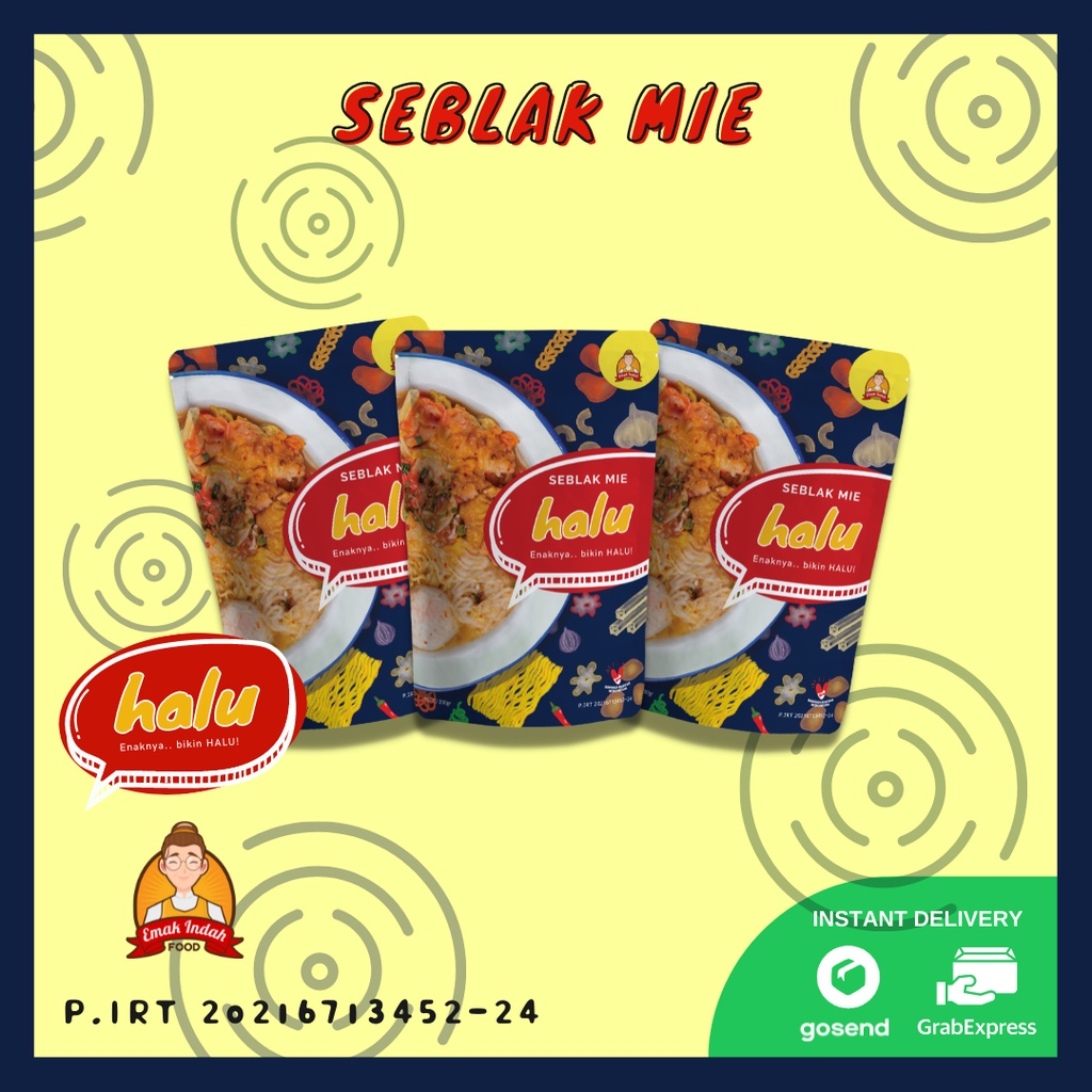 COMBO HALU! 3PC SEBLAK MIE HALU - EMAK INDAH FOOD