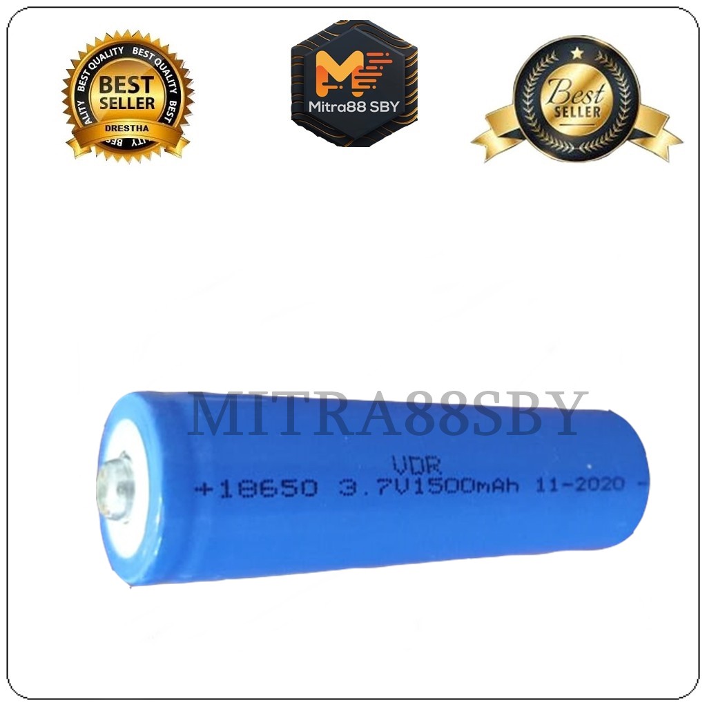 Mitra88sby Batre / baterai charger 18650 baterai 1500mAh isi ulang