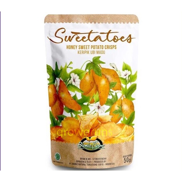 

Bionic Farm Sweetatoes Honey Sweet Potato Crips Keripik Ubi Madu 50g