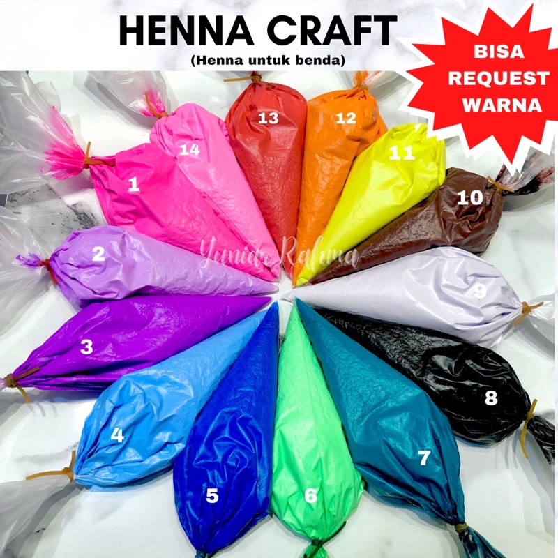 [100gr]HENNA CRAFT WARNA,Henna benda,henna hijab,henna case