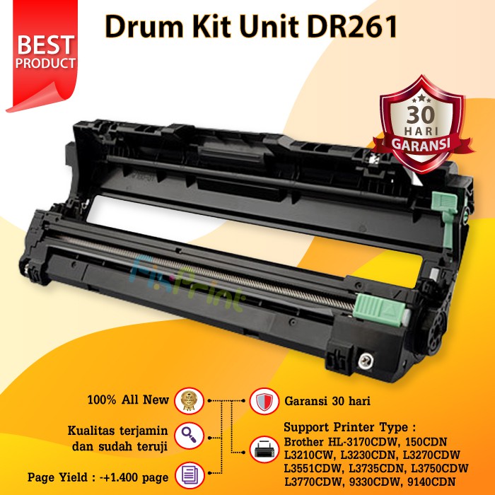 Drum Kit Unit DR261 DR261 DR-261 DR-261 dr261 TN261 TN261 HL-3150CDN HL-3170CDW MFC-9140CDN