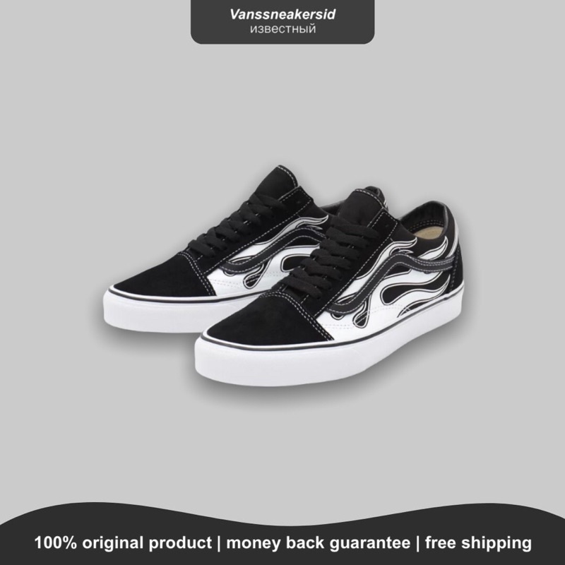 VANS OLD SKOOL FLAME BLACK/WHITE ORIGINAL