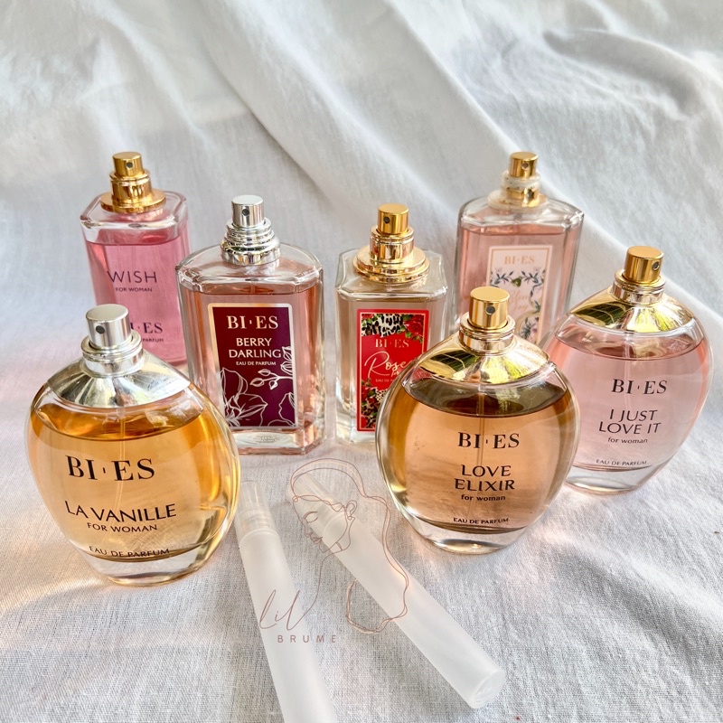 Share in Bottle 5ml / 10ml EDP Bi Es BIES La Vanille / Love Elixir / I Just Love It / Bliss of Joy /