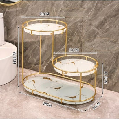 Rak Model L Marble Gold tray / Pajangan Rumah / Dekorasi ruangan