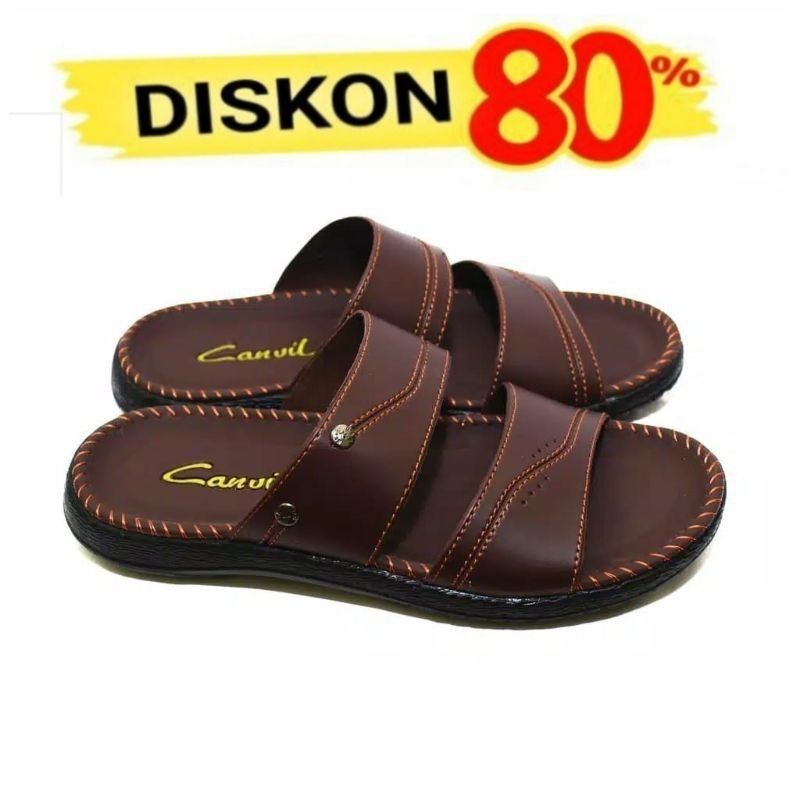 PROMO BELI 1 GRATIS 1 SANDAL SLOP KULID PRIA CARVIL/SANDAL PRIA MONDAY/SANDAL