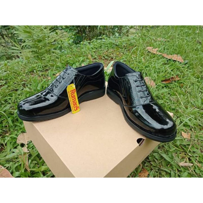 black series formal Rumaos sepatu Pantofel/dinas KANTORAN PDH KULIT SAPI HITAM KILAP