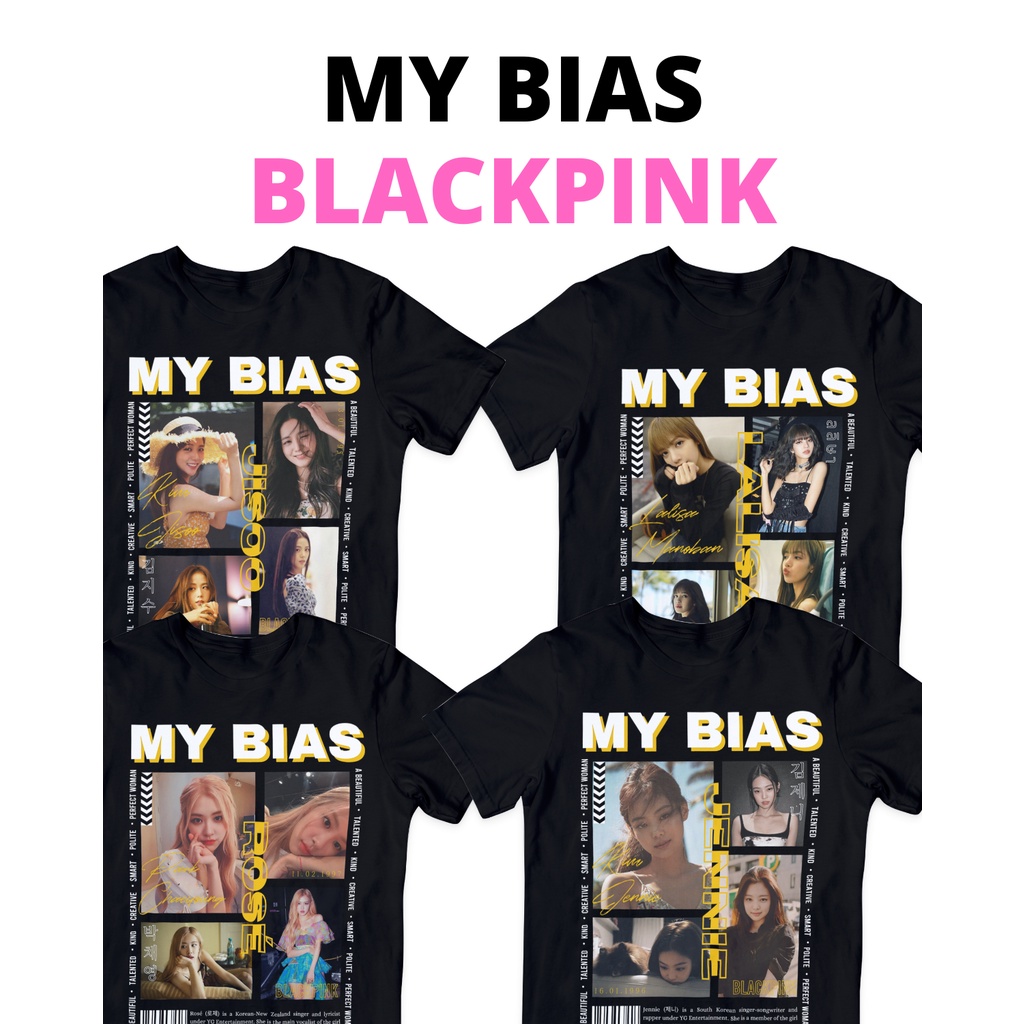 KAOS KPOP CUSTOM MY BIAS BLACKPINK JISOO JENNIE ROSE LISA PREMIUM MURAH