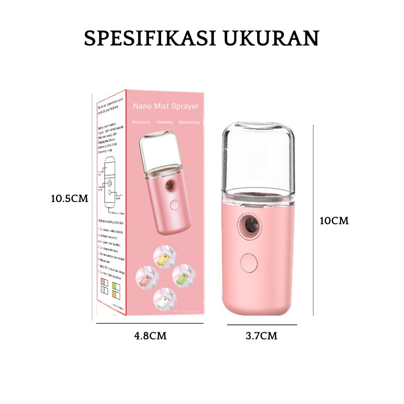 NANO SPRAY PORTABLE MINI USB/MIST SPRAYER PELEMBAB WAJAH PERAWATAN WAJAH