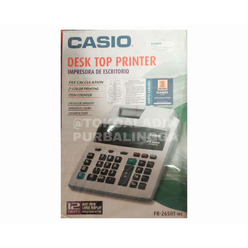 

Kalkulator Dagang CASIO ORI PRINTING FR-2650T