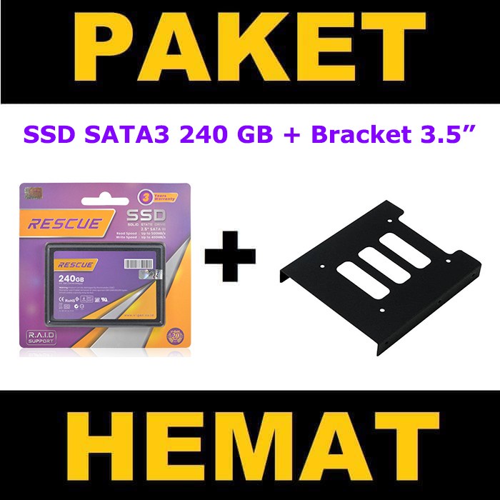 SSD 256GB SATA 3 V-GeN + HDD Bracket 3.5&quot; Inch for PC Breket Desktop