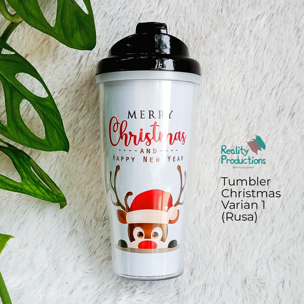 Tumbler Chistmas Rusa Santa Elf Untuk Kado Natal dan Tahun Baru