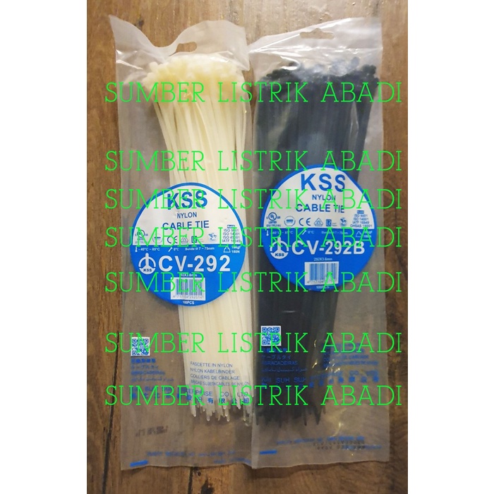 

READY Kabel Ties KSS CV 292 isi 100pcs (hitam/ putih) - Putih BERMUTU