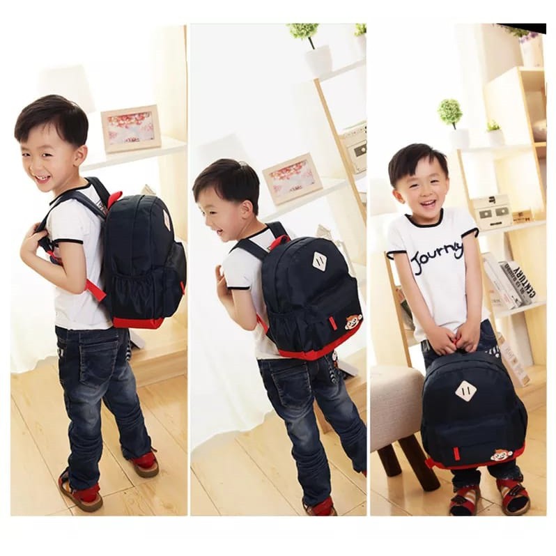 ARMELIA SHOP - Tas Ransel Sekolah Tas Ransel Anak TK Motif Monkey Tas Sekolah Anak Murah