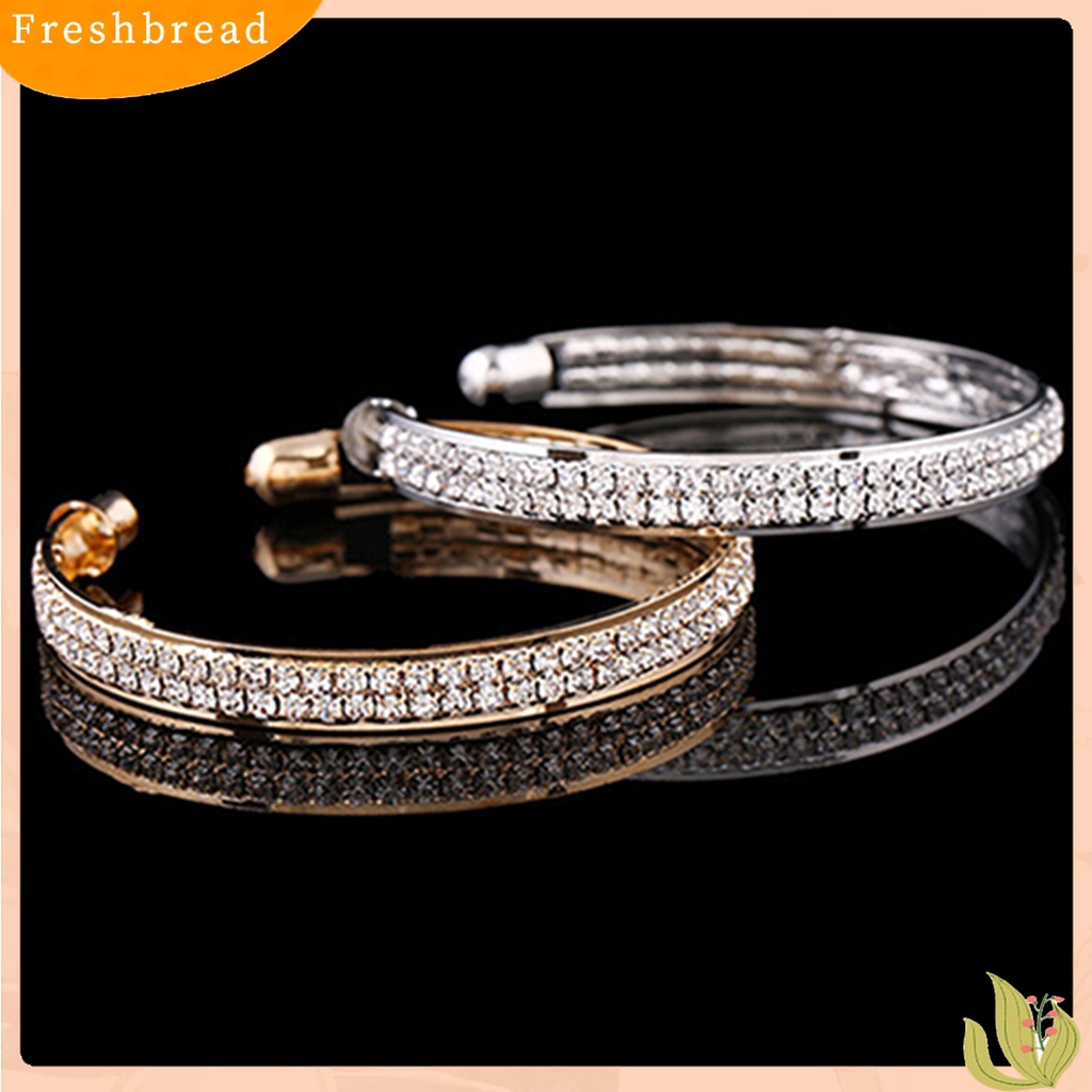 [TERLARIS]Bracelet Opening End Rhinestone Women Charm Sterling Silver Bracelet for Club