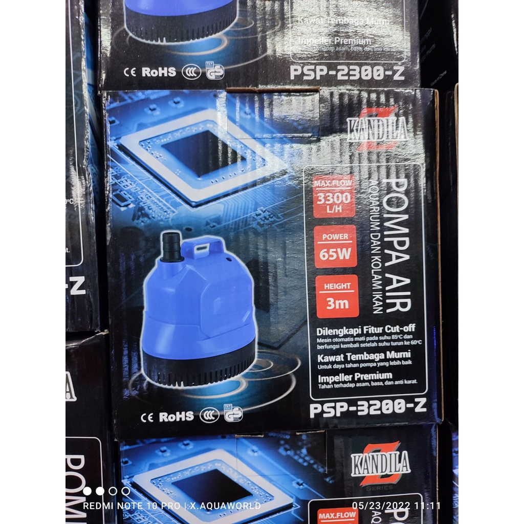 KANDILA - Submersible Pump (PSP-3200-Z) - 3300L/H - 65W