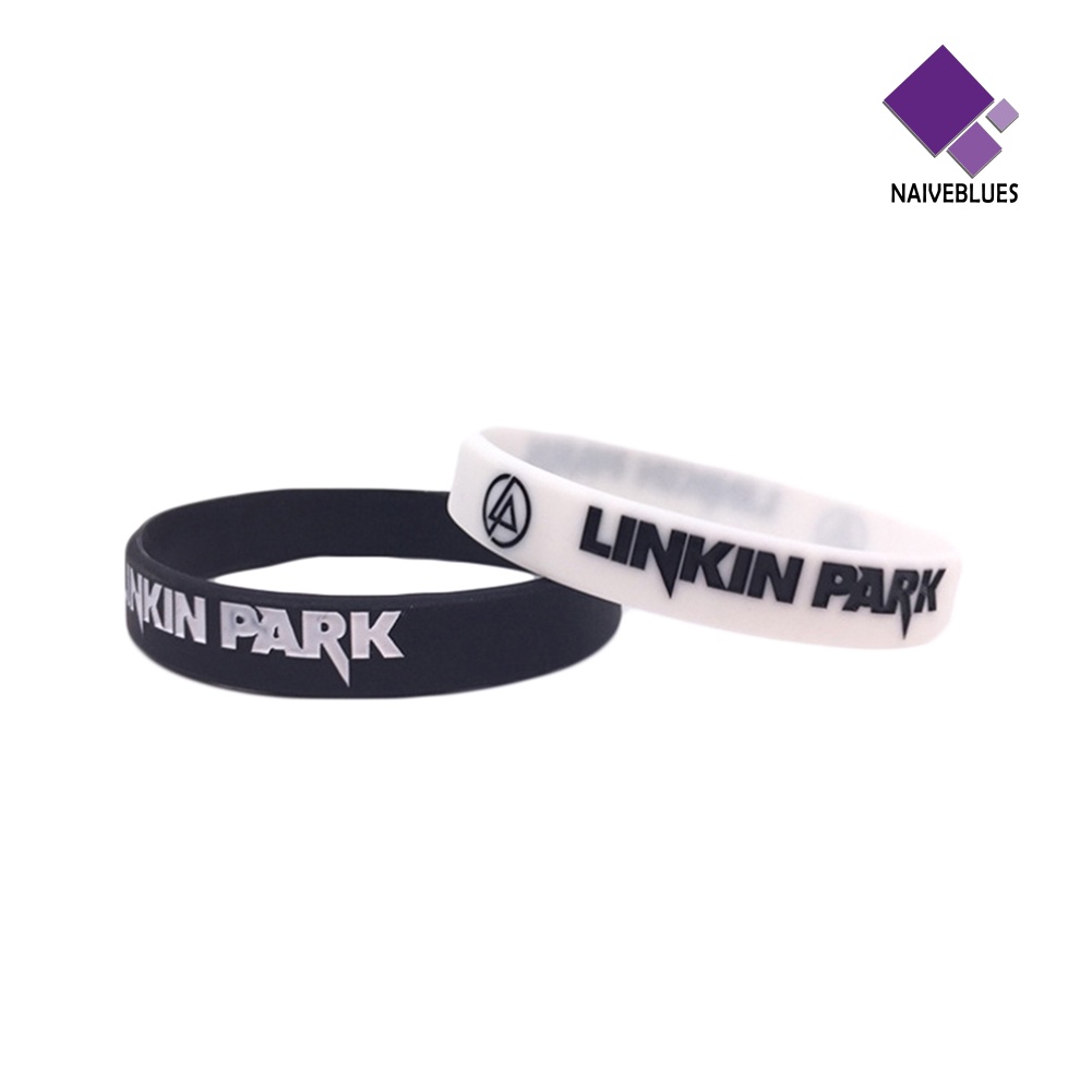 Naiveblue &gt; Gelang Silikon Motif Linkin Park Rock Untuk Pria / Wanita