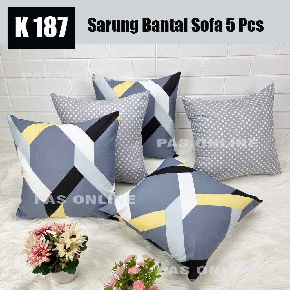 SET SARUNG BANTAL SOFA 40X40 ( 5 SARUNG )