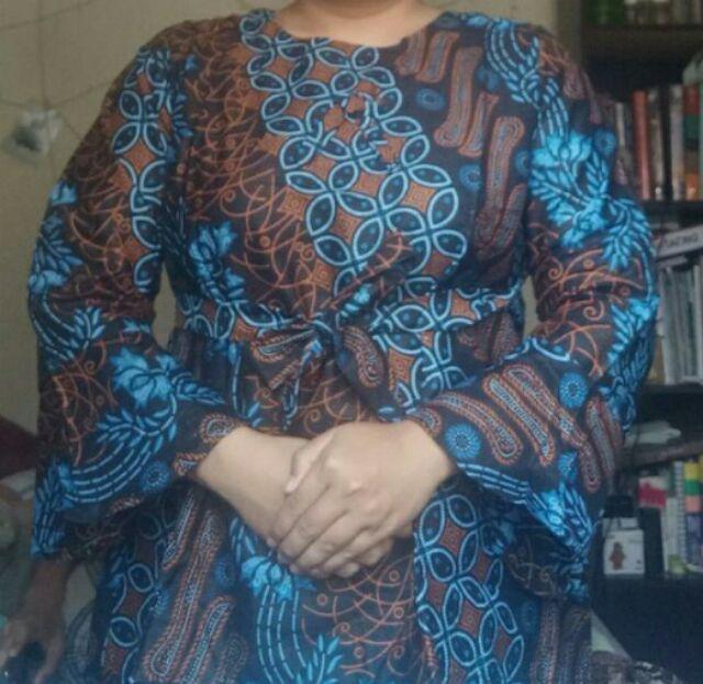 Batik Dolby Dolbi Dobby Doby Tenun Sutra Tulis Katun Atbm Baron Atasan Batik Wanita Sogan Srg308
