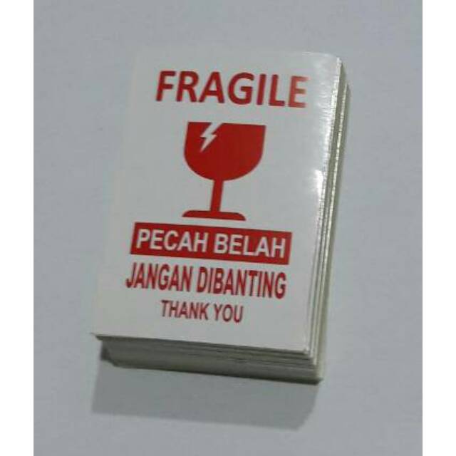 

Stiker fragile uk 4 cm x 6 cm (MIN BELI 100 LBR ( 1 pack = 100 lbr = rp 7.500 )