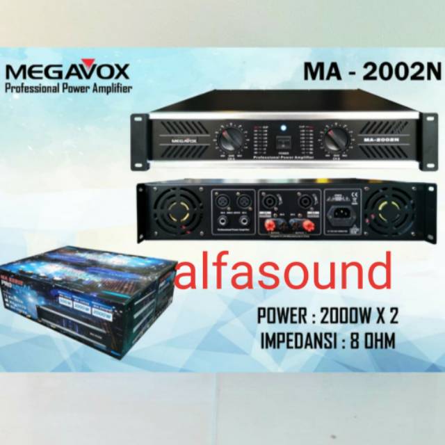 Power Amplifier Megavox MA 2002 Ampli Megavox MA 2002N MA2002 MA2002N
