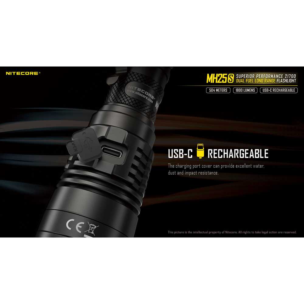 IDN TOOLS - NITECORE MH25S Senter LED Luminus SST-40-W 1800 Lumens