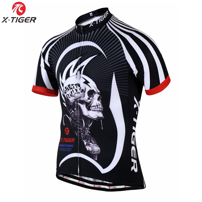 

X-TIGER Bersepeda Bernapas dengan desain TengkorakJersey, pakaian untuk Bersepeda MTB