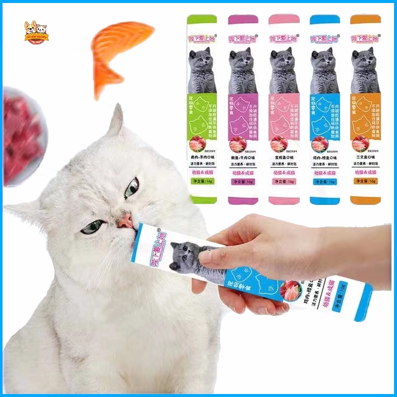 Snack Kucing BIXIAAISHANGTA 16 Gram multivitamin cat treats seperti meo creamy cemilan kucing