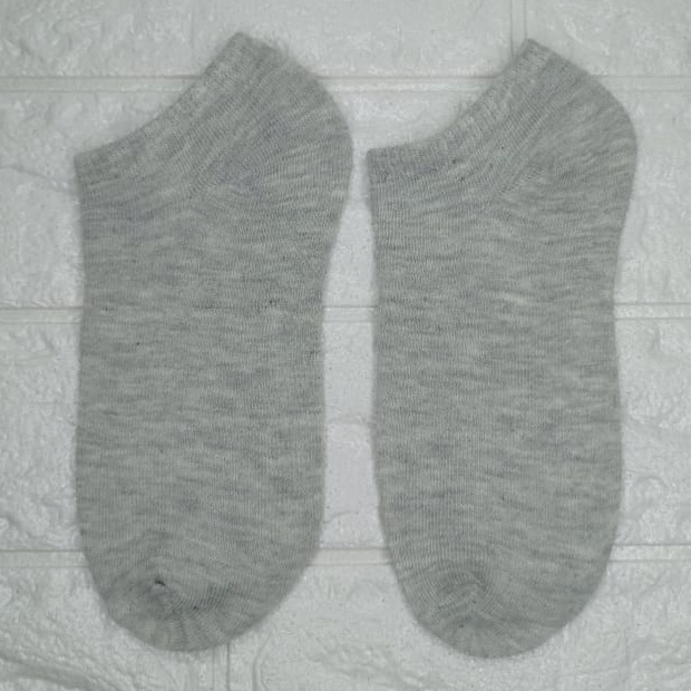 ❤️GTB❤️ Kaos Kaki Pendek Semata Kaki Ankle Cute Short Socks Kaos Kaki Polos-POLOS ABU ABU