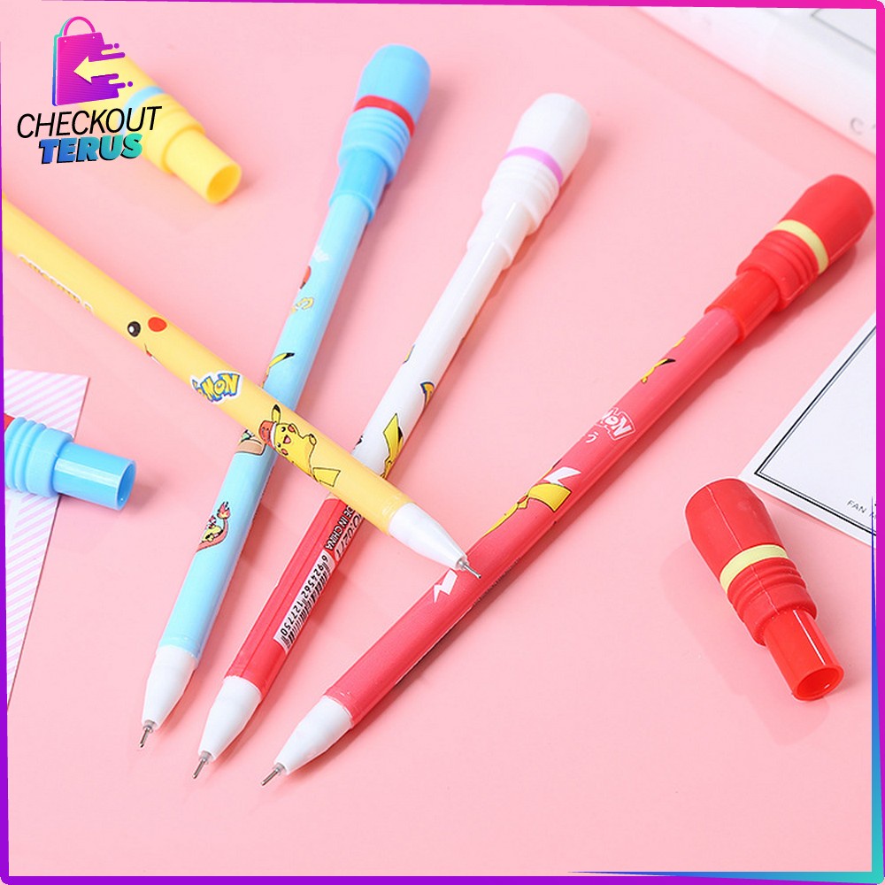 CT A38 Pena Pulpen Putar Mainan Anak Pen Spinner Balance Pulpen Putar Karakter Anti Stress Alat Tulis Pulpen Jel