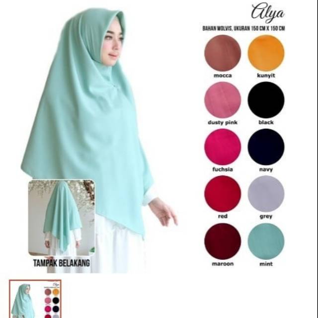 Hijab Syari / Segi empat wolfis / Khimar