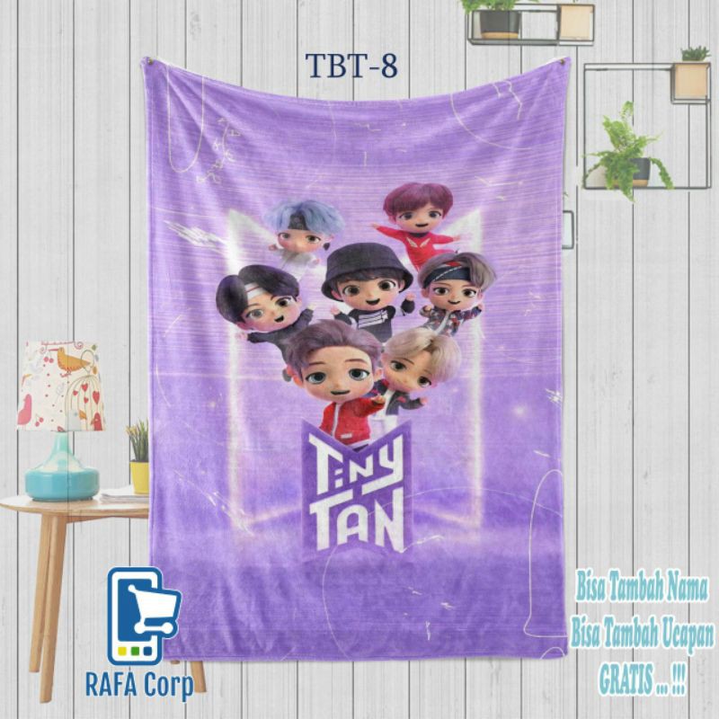BTS tinytan - TINYTAN BTS - selimut karakter BTS tinytan - selimut all member BTS tinytan