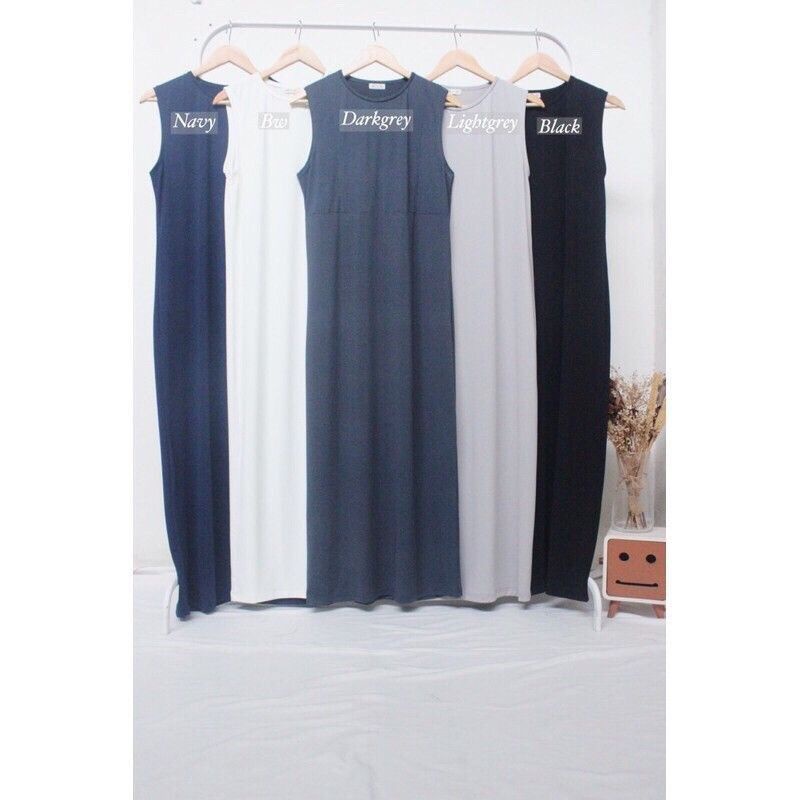 (BISA COD) INER SEPAN DRESS MAXI INER BUSUI/non Busui S M L XL XXL-3