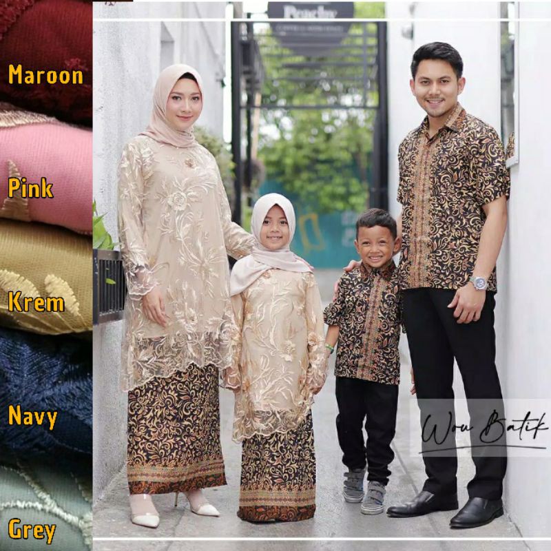 GROSIR COUPLE TERBARU • Sarimbit Batik Keluarga • motif exclusive trendy • kemeja gamis atasan yyr48