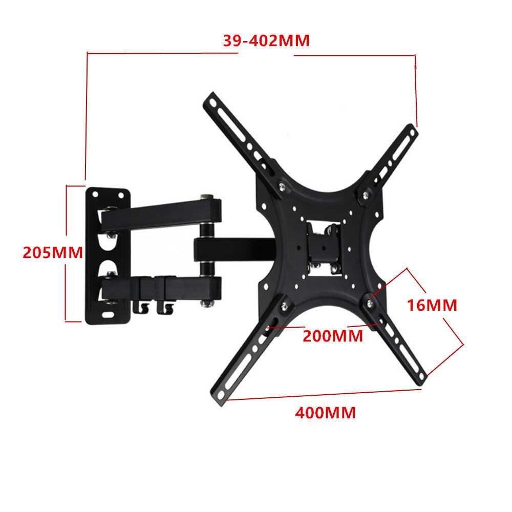 PROMO Telescopic TV Bracket Tilt Mount 400 x 400 Pitch 32-55 Inch X400 CNXD OMBV0EBK