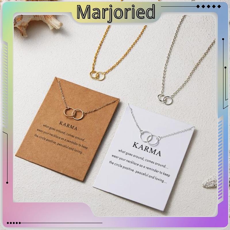 Korea Fashion Titanium Steel Kalung Rantai Klavikula Bulat Emas Gaya Retro-MJD