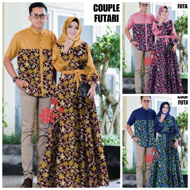 Ruairu SET CP FUTARI GAMIS BATIK COUPLE KOMBI BALOTELI 3 WARNA Murah
