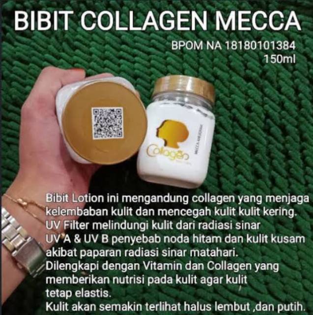 COLLAGEN BODY LOTION BY MECCA ANUGRAH BPOM ORIGINAL - BIBIT COLLAGEN MECCA