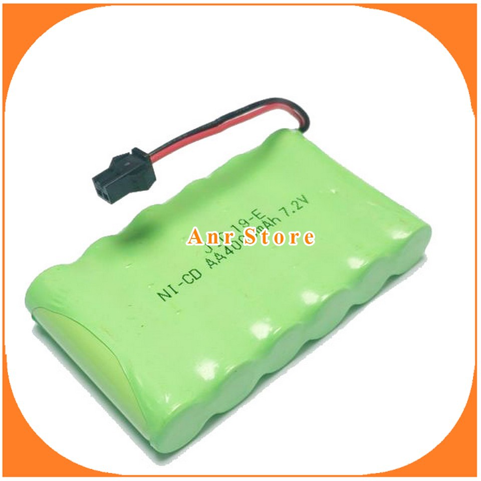 Paket Baterai Dan Charger RC AA 4000mAh 7.2V isi 6 Socket Hitam Mobil Remot