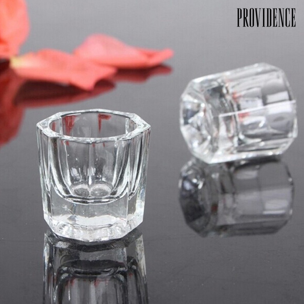 Providence Transparent Glass Bowl Cup Acrylic Powder Container Nail Manicure Salon Tools