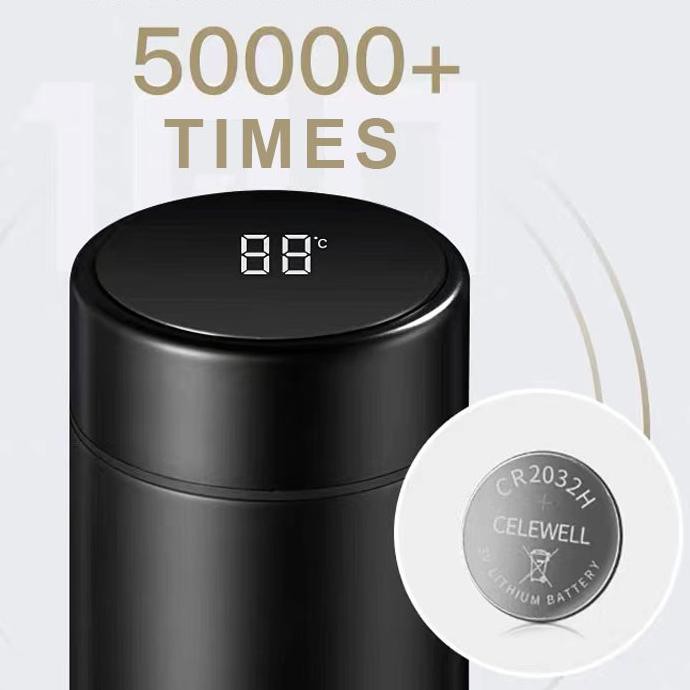 ➥ Botol Minum Termos Air Panas vacuum flask Led Suhu Tumbler Stainless Comos ⅎ