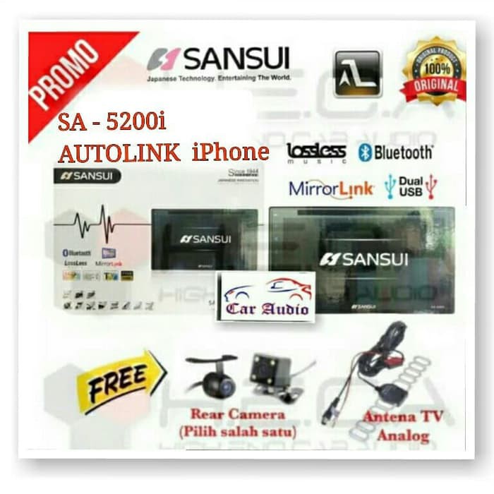 Head Unit Sansui Sa-5202I Doubledin Sansui Tv Mobil Sansui Full Hd Murah + Gratis